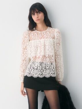 Aritzia Wilfred Vignette Blouse - Light Birch